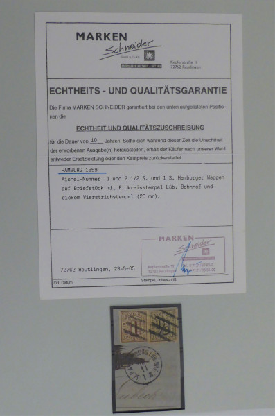 Briefmarke, Michel-Nr. 1 + 2