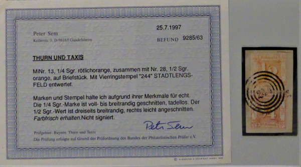 Briefmarke, Michel-Nr. 13 + 28