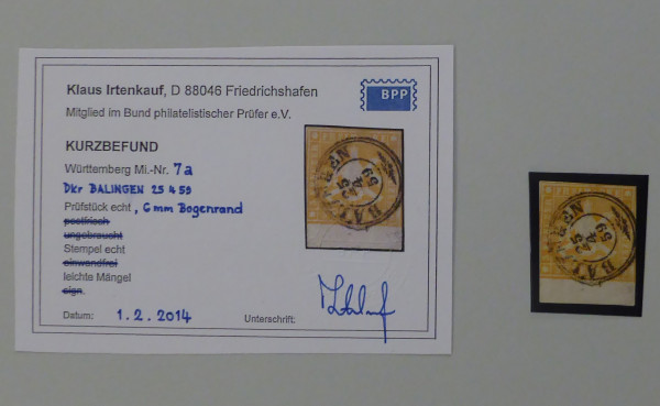 Briefmarke, Michel-Nr. 7a