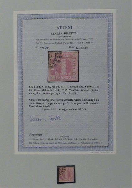 Briefmarke, Michel-Nr. 3 II