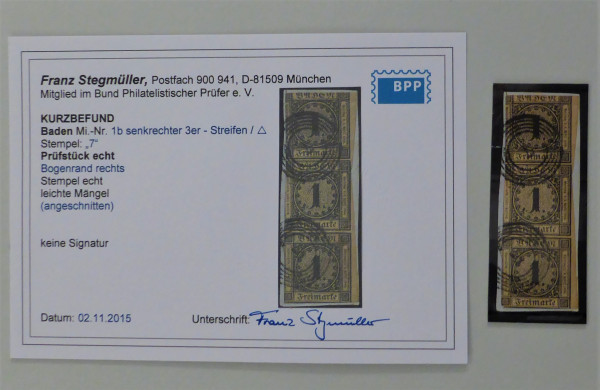 Briefmarke, Michel-Nr. 1b