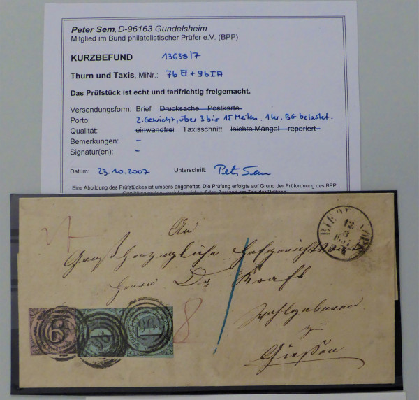 Briefmarke, Michel-Nr. 7b + 9b I A