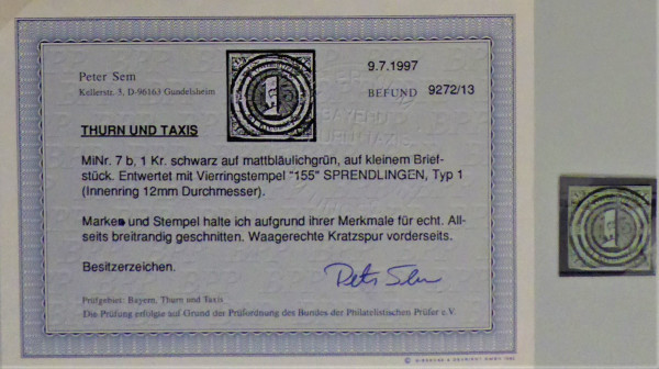 Briefmarke, Michel-Nr. 7 b