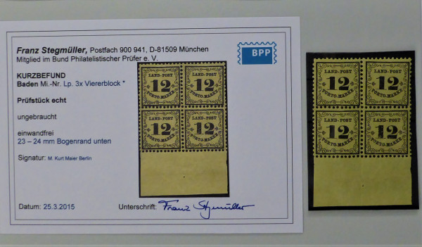 Briefmarke, Michel-Nr. LP 3 x