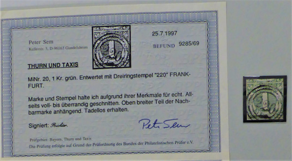 Briefmarke, Michel-Nr. 20