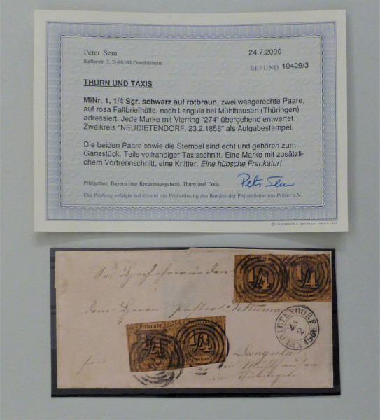 Briefmarke, Michel-Nr. 1