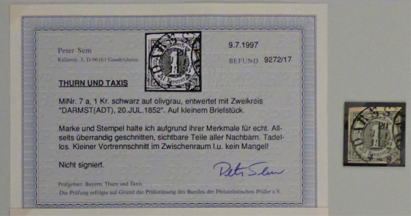 Briefmarke, Michel-Nr. 7a