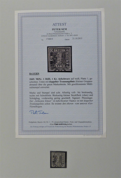 Briefmarke, Michel-Nr. 1 b III