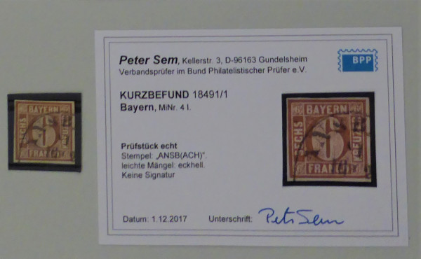 Briefmarke, Michel-Nr. 4 I