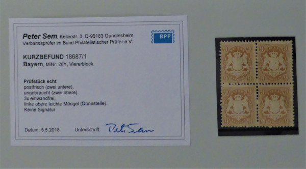 Briefmarke, Michel-Nr. 28 y