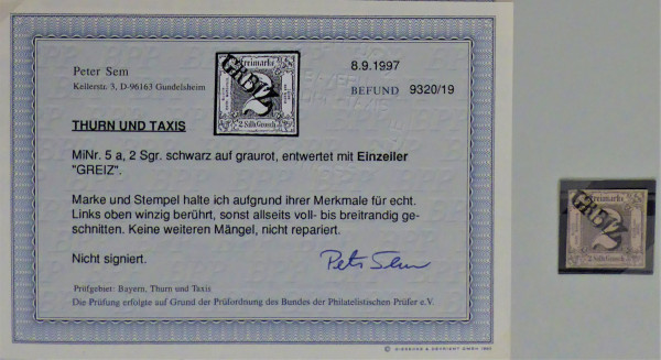 Briefmarke, Michel-Nr. 5a