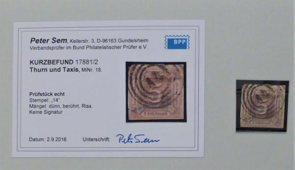 Briefmarke, Michel-Nr. 18