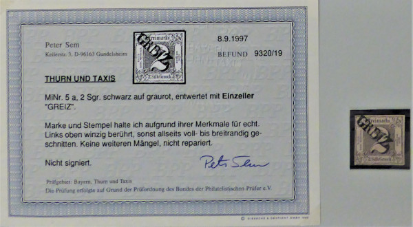 Briefmarke, Michel-Nr. 5a