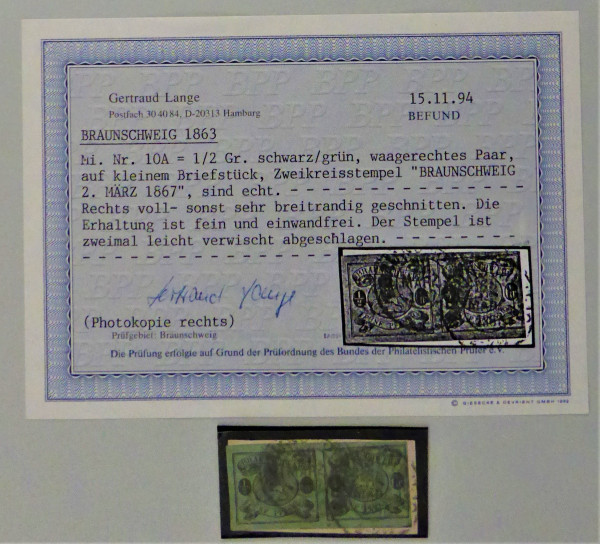 Briefmarke, Michel-Nr. 10A