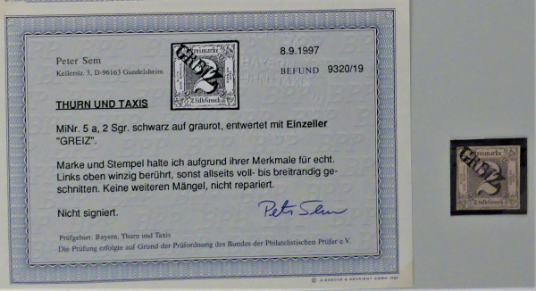 Briefmarke, Michel-Nr. 5a