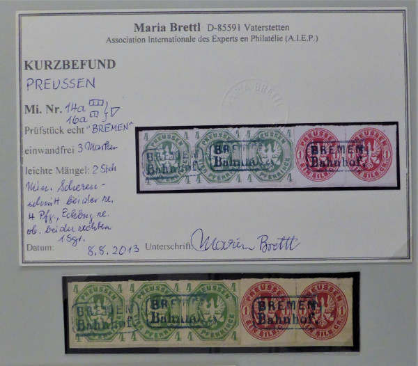 Briefmarke, Michel-Nr. 14a + 16a