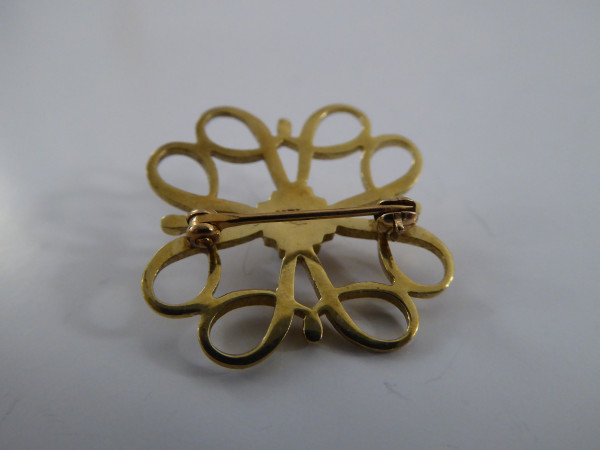 Gold Anstecknadel 60er Jahre