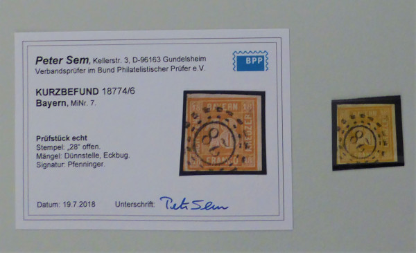 Briefmarke, Michel-Nr. 7