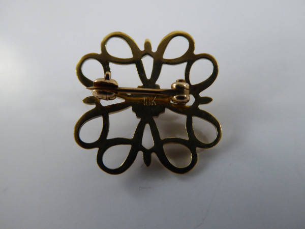 Gold Anstecknadel 60er Jahre