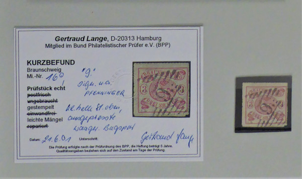 Briefmarke, Michel-Nr. 16