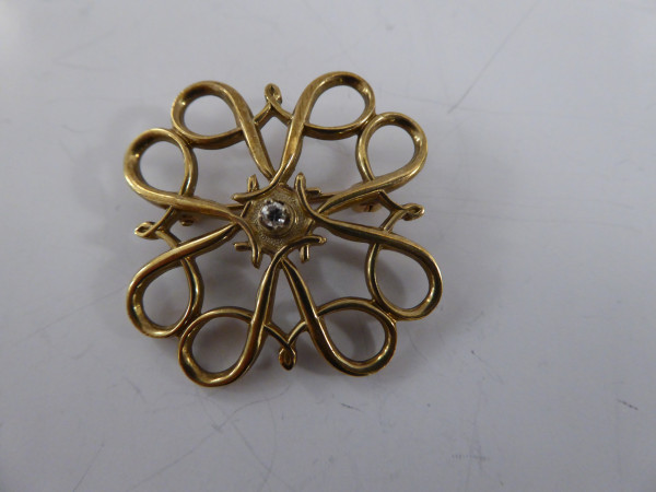 Gold-Anstecknadel 60er Jahre