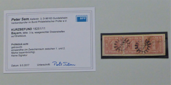 Briefmarke, Michel-Nr. 3 I a