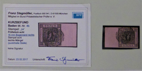 Briefmarke, Michel-Nr. 4 b