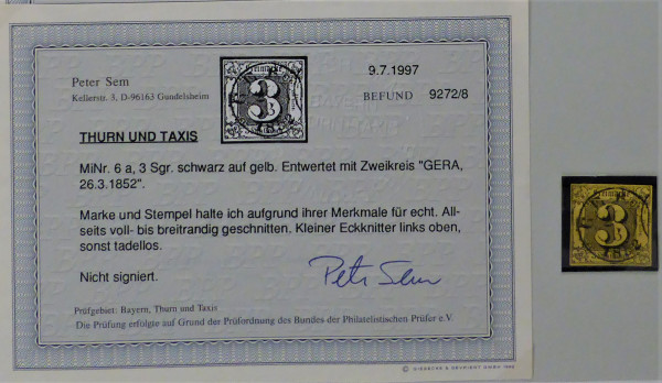 Briefmarke, Michel-Nr. 6a