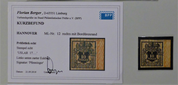 Briefmarke, Michel-Nr. 12