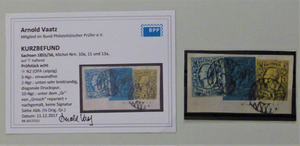 Briefmarke, Michel-Nr. 10a,11 u.13a