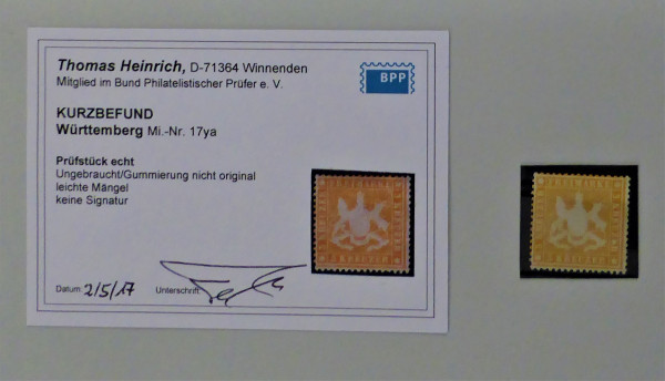 Briefmarke, Michel-Nr. 17 ya