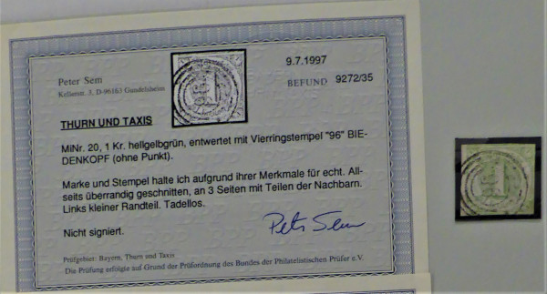 Briefmarke, Michel-Nr. 20