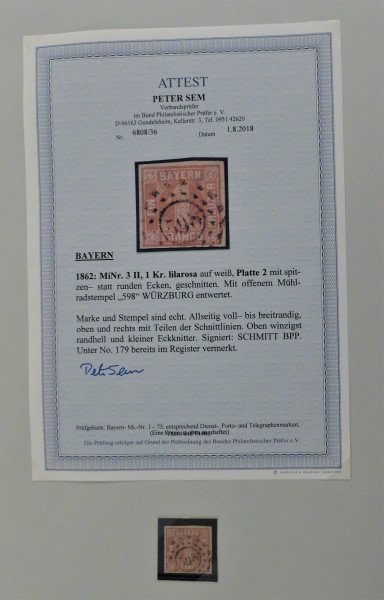 Briefmarke, Michel-Nr. 3 II