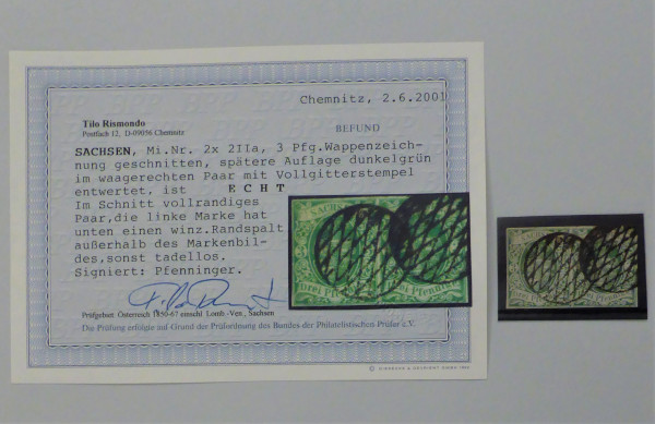 Briefmarke, Michel-Nr. 2 II a