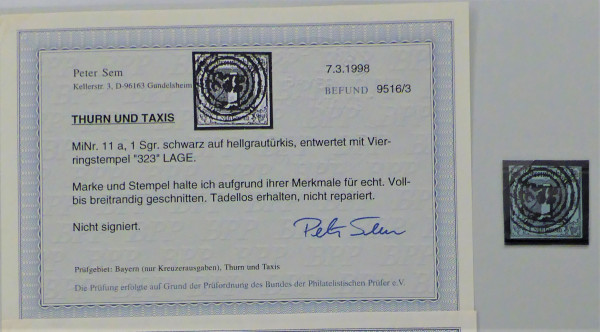 Briefmarke, Michel-Nr. 11a