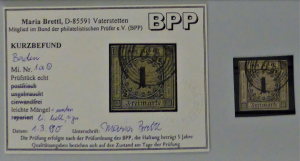 Briefmarke, Michel-Nr. 1a