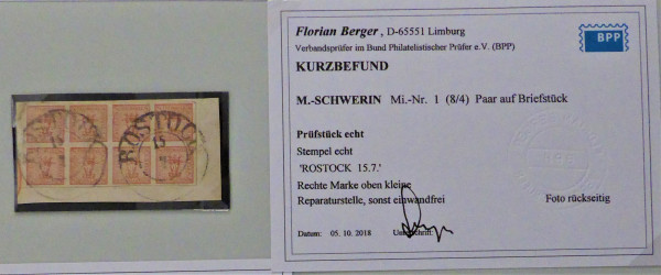 Briefmarke, Michel-Nr. 1 (8/4 )