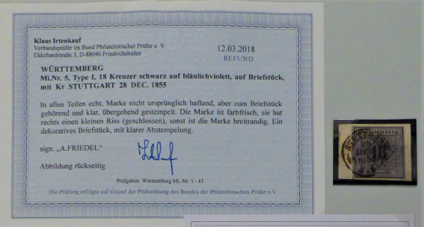 Briefmarke, Michel-Nr. 5 I