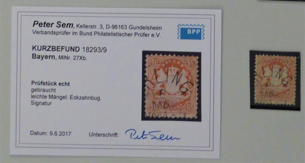 Briefmarke, Michel-Nr. 27 X b