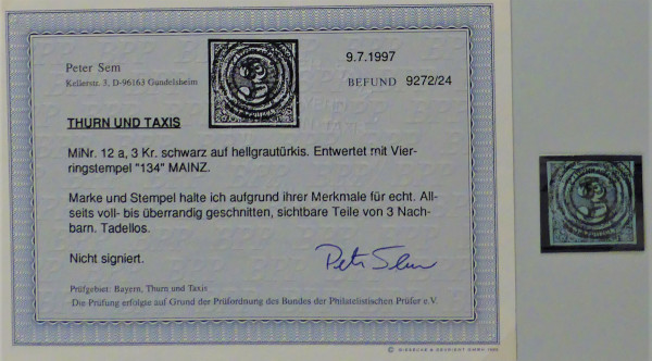 Briefmarke, Michel-Nr. 12a