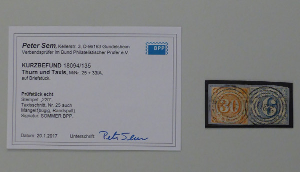 Briefmarke, Michel-Nr. 25 - 33 I A