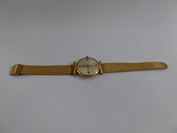 Herrenarmbanduhr, vergoldet