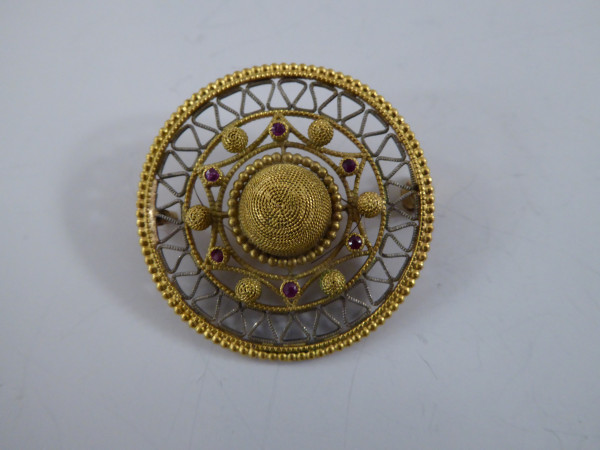 Sehr alte Goldbrosche, ca. 1880