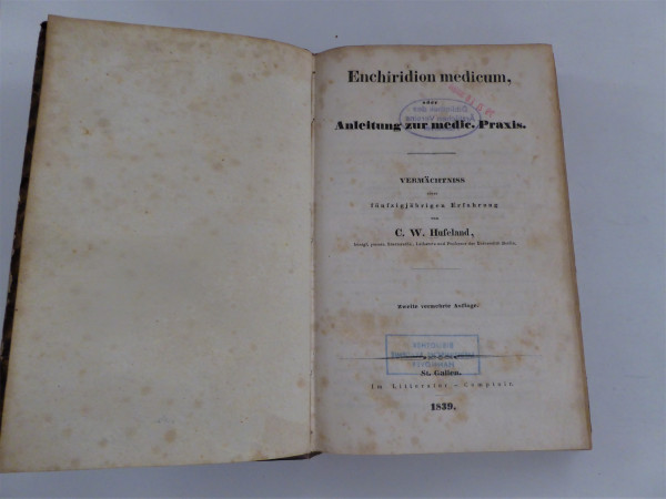 Enchiridion medicum der Anleitung zur medic.Praxis