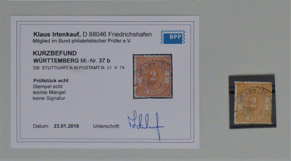 Briefmarke, Michel-Nr. 37b