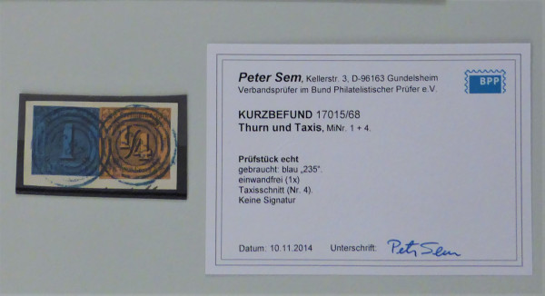 Briefmarke, Michel-Nr. 1 + 4