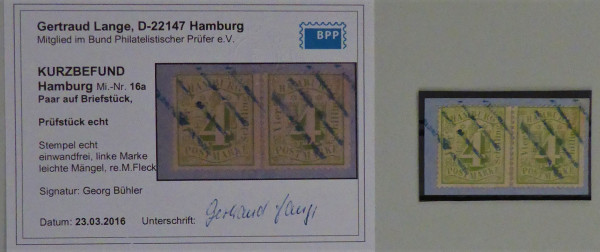 Briefmarke, Michel-Nr. 16a