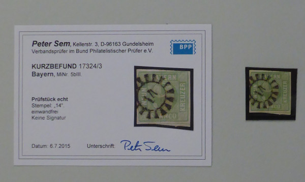 Briefmarke, Michel-Nr. 5 b III