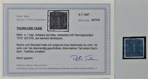 Briefmarke, Michel-Nr. 4