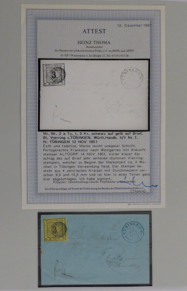 Briefmarke, Michel-Nr. 2a I